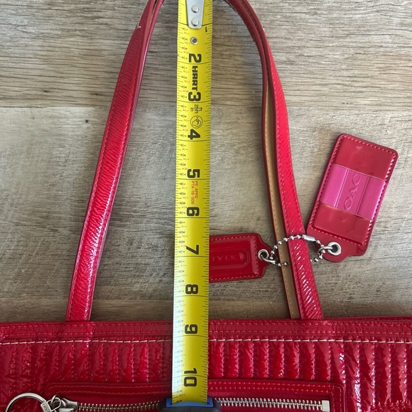 Coach Poppy Liquid Glass Red Patent Leather Shoulder Bag Purse Y2K - Picture 14 of 15